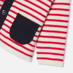 Baby boy cardigan with a sailor collar