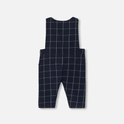 Baby boy checked overalls