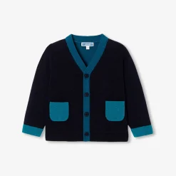 Baby boy color block cardigan