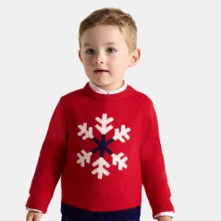 Baby boy intarsia snowflake sweater