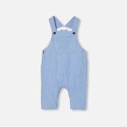 Baby boy overalls in poplin