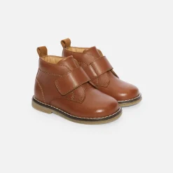 Baby boy smooth leather booties