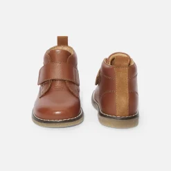 Baby boy smooth leather booties