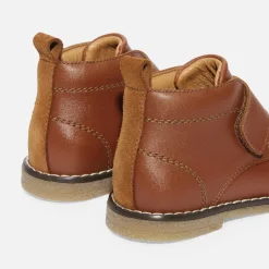 Baby boy smooth leather booties