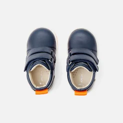 Baby boy smooth leather sneakers