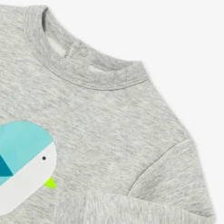 Baby boy sweatshirt with sherpa lining