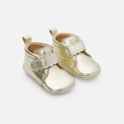 Baby girl iridescent leather slippers
