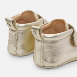 Baby girl iridescent leather slippers