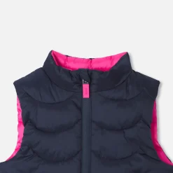 Baby girl reversible sleeveless padded jacket