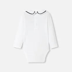Baby girl bodysuit with fancy collar