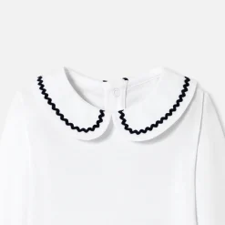 Baby girl bodysuit with fancy collar