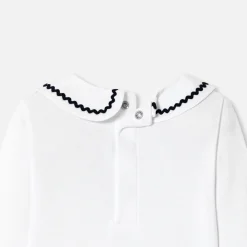 Baby girl bodysuit with fancy collar