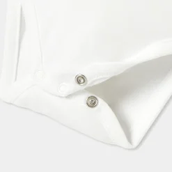 Baby girl bodysuit with petal collar