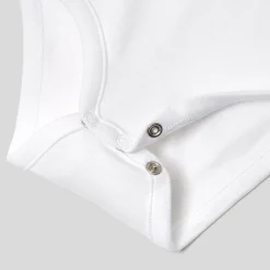 Baby girl bodysuit with scalloped collar