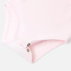 Baby girl bodysuit with scalloped collar