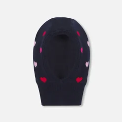 Baby girl bonnet with little hearts