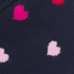 Baby girl bonnet with little hearts