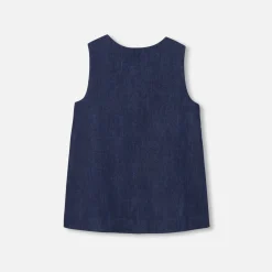 Baby girl denim pinafore dress