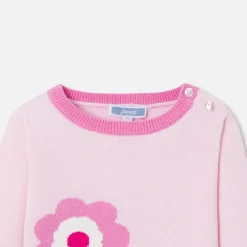 Baby girl intarsia flower sweater