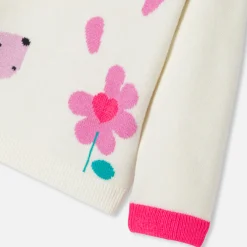 Baby girl intarsia flower sweater