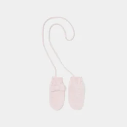 Baby girl knitted mittens