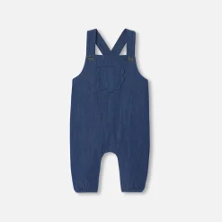 Baby girl overalls in soft denim