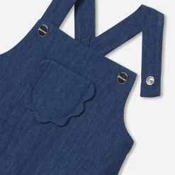 Baby girl overalls in soft denim
