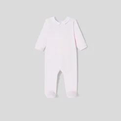 Baby girl pajamas in velvet bouclette
