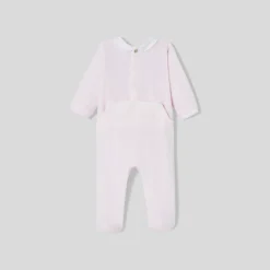 Baby girl pajamas in velvet bouclette