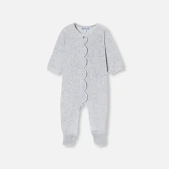 Baby girl pajamas in velvet bouclette