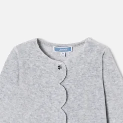 Baby girl pajamas in velvet bouclette