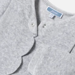 Baby girl pajamas in velvet bouclette