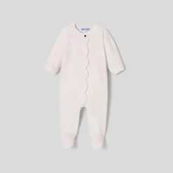 Baby girl pyjamas in velvet bouclette