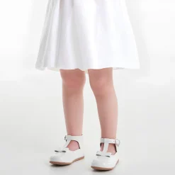 Baby girl smooth leather t-bar shoes