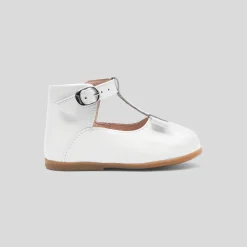 Baby girl smooth leather t-bar shoes