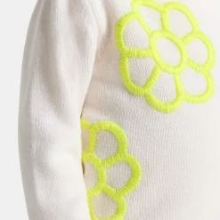 Baby girl sweater with embroidered flowers