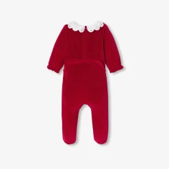 Baby girl velvet Holiday pajamas
