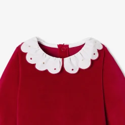 Baby girl velvet Holiday pajamas