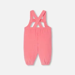 Baby girl velvet overalls