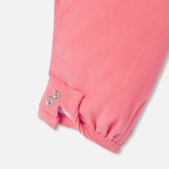 Baby girl velvet overalls