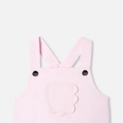 Baby girl velvet overalls