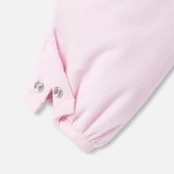 Baby girl velvet overalls