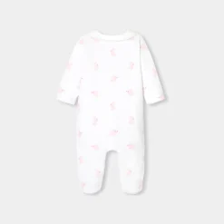 Baby girl velvet pajamas with bunny pattern