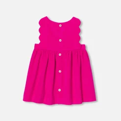 Baby girl velvet pinafore dress