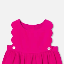 Baby girl velvet pinafore dress