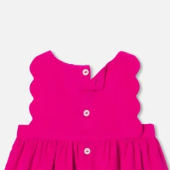 Baby girl velvet pinafore dress