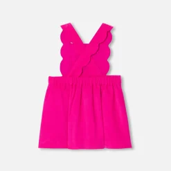 Baby girl velvet pinafore dress