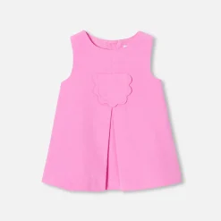 Baby girl velvet pinafore dress