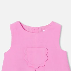 Baby girl velvet pinafore dress