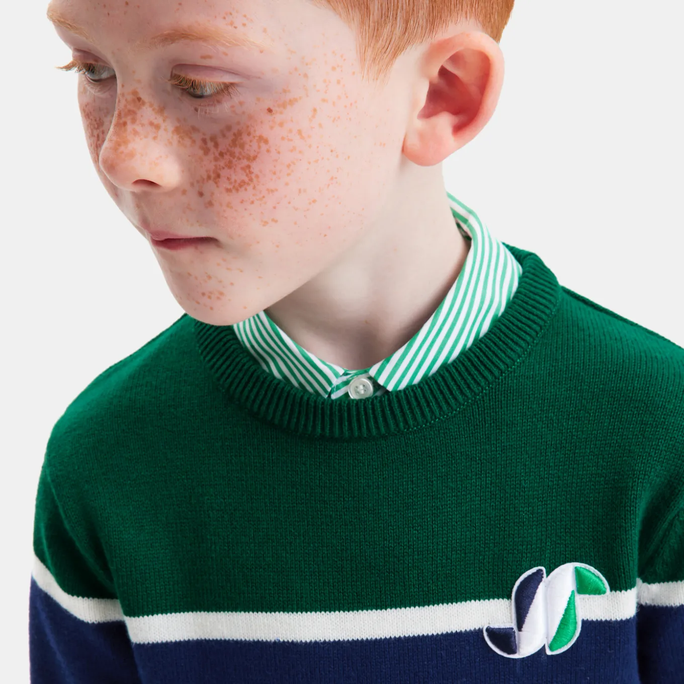 Boy color block sweater